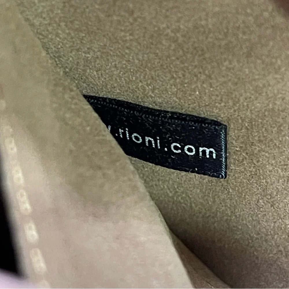 Rioni Isla Button Zip Croc Embossed Leather Wallet